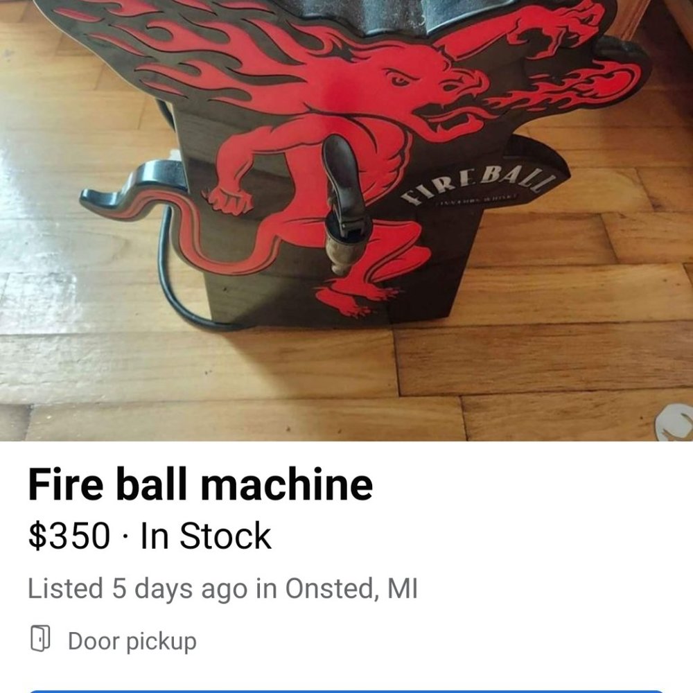 Fireball machine